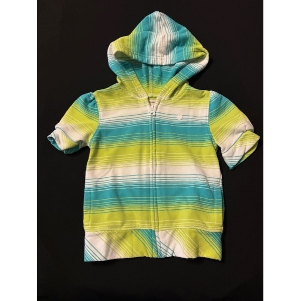 Old Navy hooded beach cover up size 4T, multi colored stripes
